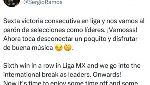 星空体育官网-助蒙特雷联赛6连胜&amp;榜首，拉莫斯社媒：是时候放松放松，听听音乐